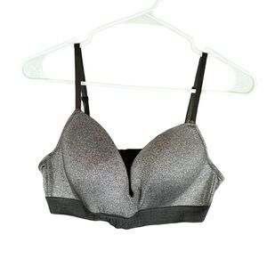 Skinnygirl Women’s 36B Charcoal Gray Bra Stretch Intimates Comfort Adjustable